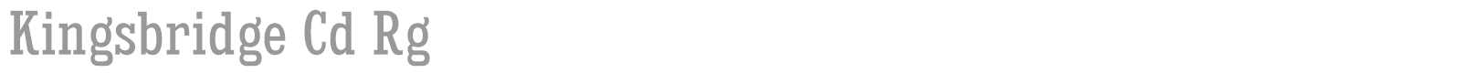Kingsbridge font preview